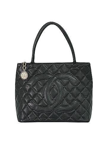 Chanel Medaillon Black Leather Tote Bag (view 1)