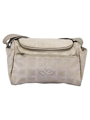 Chanel Travel Line Beige Nylon Shoulder Bag (view 1)