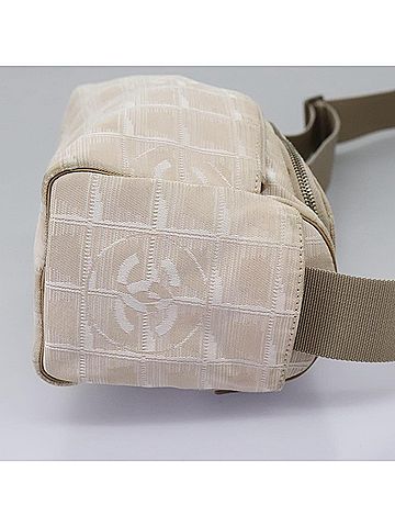 Chanel Travel Line Beige Nylon Shoulder Bag (view 2)