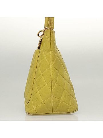 Chanel Medaillon Yellow Leather Tote Bag (view 2)