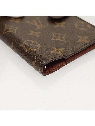 Louis Vuitton 100% Canvas Solid Brown Agenda Cover Brown Canvas Wallet One size