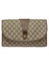 Gucci 100% Canvas Solid Tan Ophidia Beige Canvas Clutch Bag One size - photo 1