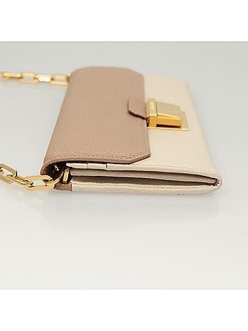 Miu Miu Madras Ecru Leather Wallet (view 2)