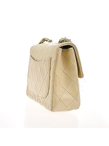 Chanel Mini Flap Bag Beige Leather Shoulder Bag (view 2)