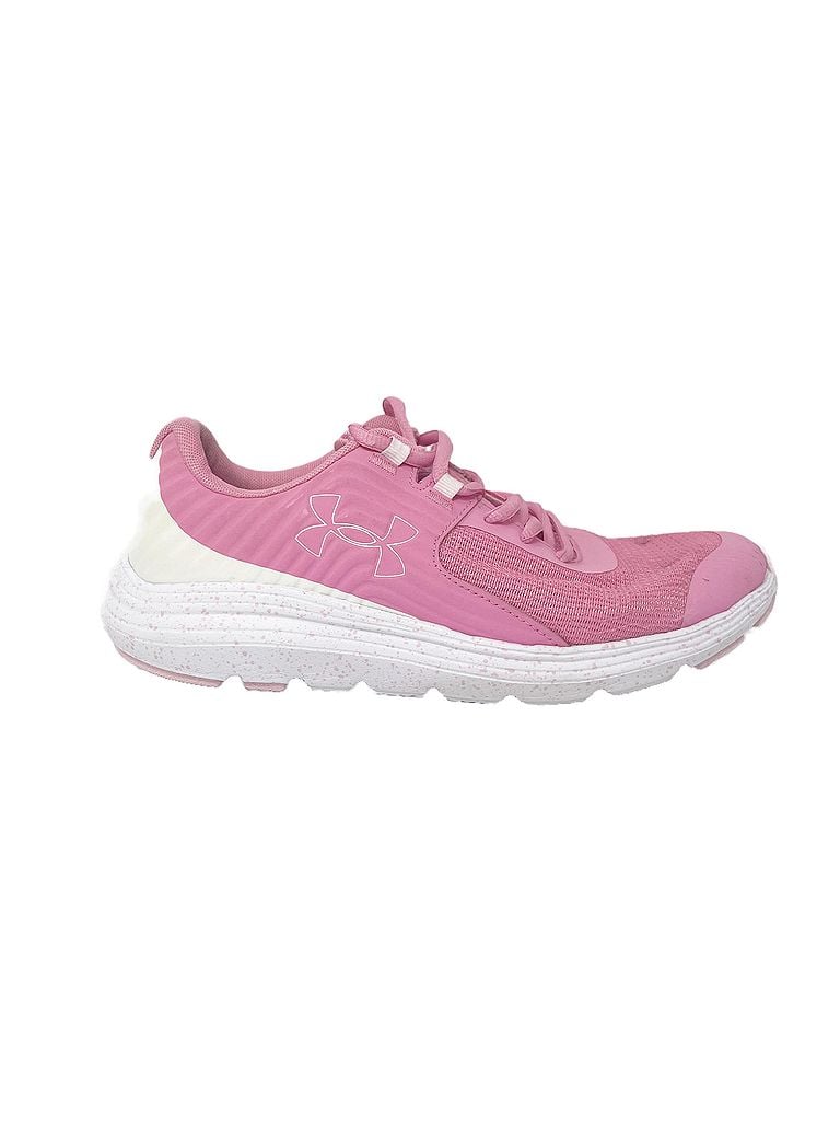 Under Armour 100% Synthetic Solid Pink Sneaker Kids Under Armour Grade School Outhustle 2 3024832-603 Pink Running Size 5.5 Size 5 1/2 (baby) - photo 1