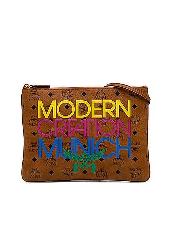 MCM Maxi Visetos Leather Arren Zip Pouch (view 1)