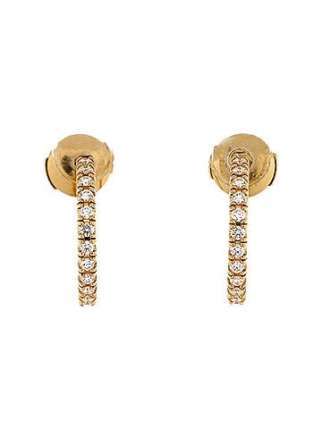 Cartier Etincelle de Cartier Hoops Earrings 18K Yellow Gold and Diamonds Small (view 1)