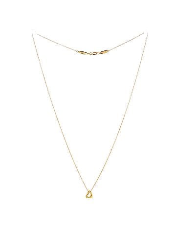 Tiffany & Co. Elsa Peretti Open Heart Pendant Necklace 18K Yellow Gold 7mm (view 2)