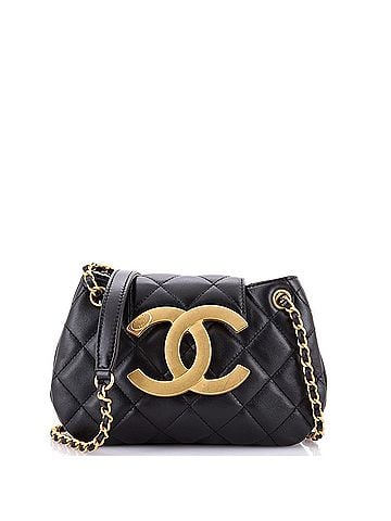 Chanel Giant CC Chain Compartment Messenger Bag Quilted Lambskin Small (view 1)