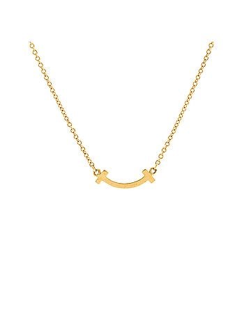 Tiffany & Co. T Smile Pendant Necklace 18K Yellow Gold Mini (view 1)