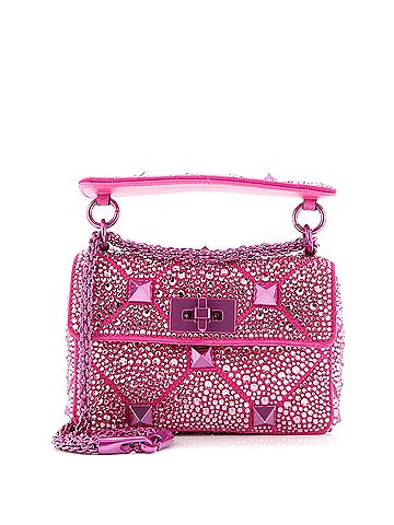 Valentino Garavani Roman Stud Flap Bag Embellished Suede Small (view 1)