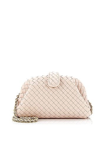 Bottega Veneta Lauren 1980 Clutch with Chain Intrecciato Nappa Teen (view 1)