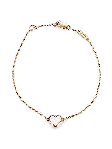 Van Cleef & Arpels Sweet Alhambra Heart Bracelet 18K Yellow Gold and Mother of Pearl (view 1)