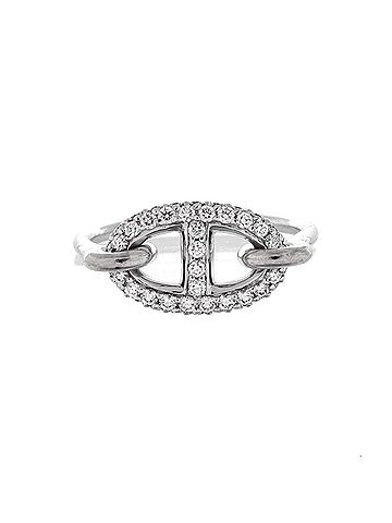 Hermès New Farandole Ring 18K White Gold with Diamonds (view 1)