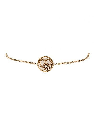 Christian Dior Rose des Vents Heart Motif Bracelet 18K Yellow Gold with Diamond and Mother of Pearl (view 1)