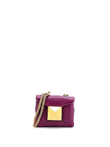Valentino Garavani One Stud Chain Flap Bag Leather Micro (view 1)