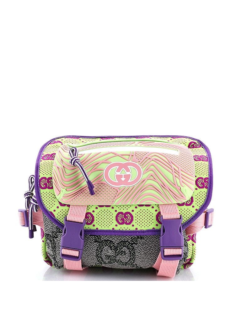 Gucci Multi Color Buckle Flap Chest Strap Backpack GG Fabric with Rubber One size - photo 1
