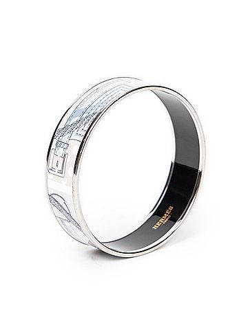Hermes Leather Goods Enamel Bangle MM (view 1)