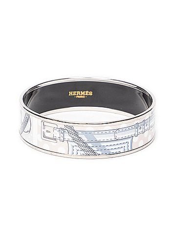 Hermes Leather Goods Enamel Bangle MM (view 2)