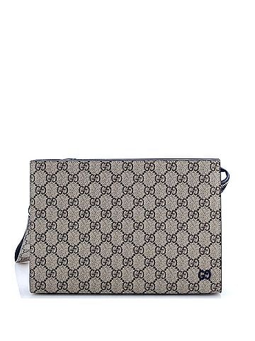 Gucci GG Wristlet Zip Pouch GG Coated Canvas Medium (view 1)