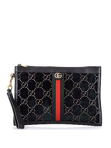 Gucci Ophidia Zip Pouch GG Velvet Large (view 1)