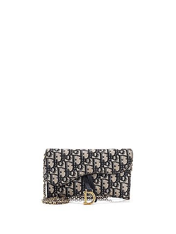 Christian Dior Saddle Chain Wallet Oblique Canvas (view 1)