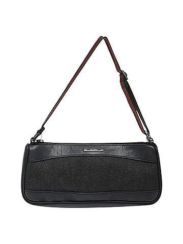 Gucci Web Black Canvas Clutch Bag (view 1)