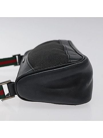 Gucci Web Black Canvas Clutch Bag (view 2)