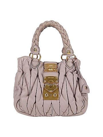 Miu Miu Coffer Pink Leather Handbag (view 1)