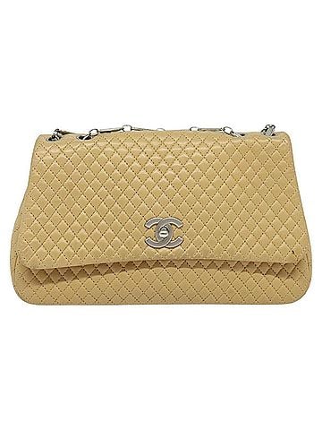 Chanel Bubble Quilt Beige Leather Shoulder Bag (view 1)