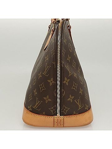 Louis Vuitton Alma Brown Canvas Handbag (view 2)