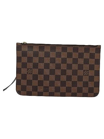 Louis Vuitton Neverfull Pouch Brown Canvas Clutch Bag (view 1)