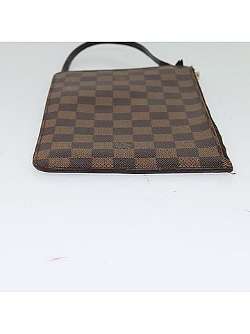 Louis Vuitton Neverfull Pouch Brown Canvas Clutch Bag (view 2)