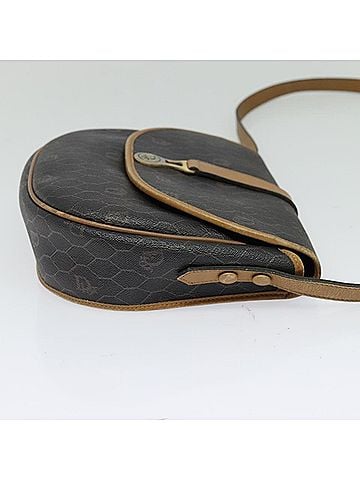 Dior Honeycomb Black Canvas Shoulder Bag (view 2)