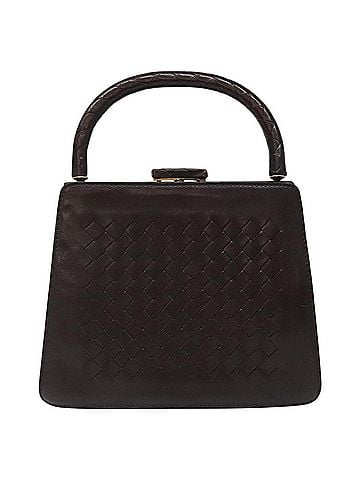 Bottega Veneta Intrecciato Brown Leather Handbag (view 1)