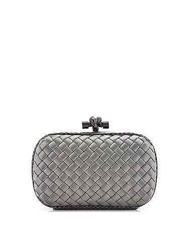 Bottega Veneta Box Knot Clutch Intrecciato Satin Small (view 1)