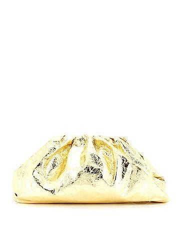 Bottega Veneta The Pouch Crinkled Metallic Leather (view 1)