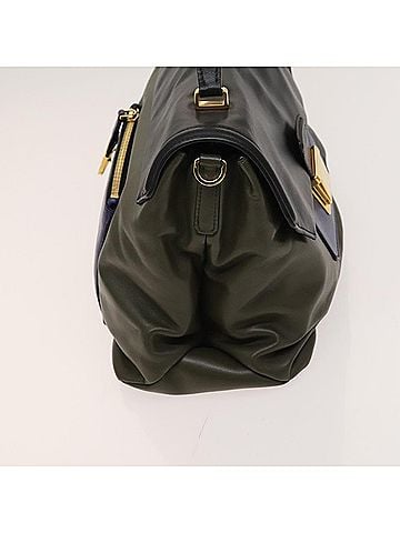 Miu Miu Vitello Khaki Leather Handbag (view 2)