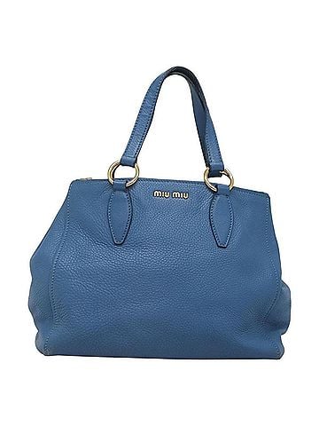 Miu Miu Vitello Blue Leather Handbag (view 1)