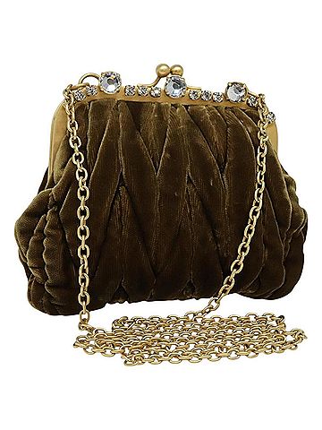 Miu Miu Brown Velvet Shoulder Bag (view 1)