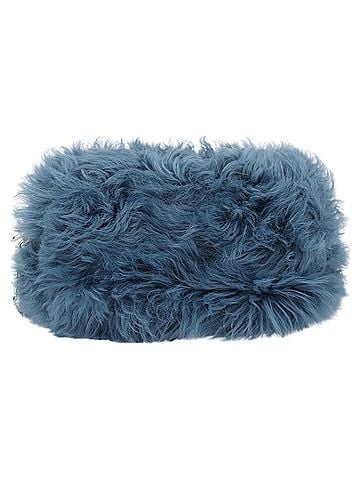 Miu Miu Blue Faux Fur Shoulder Bag (view 1)