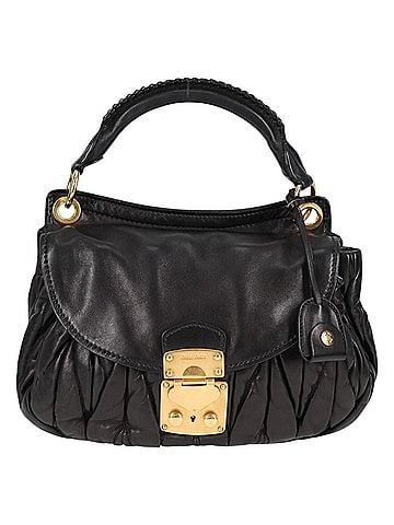 Miu Miu Coffer Black Leather Handbag (view 1)