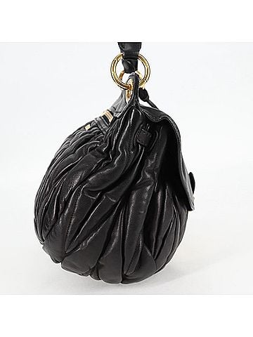 Miu Miu Coffer Black Leather Handbag (view 2)