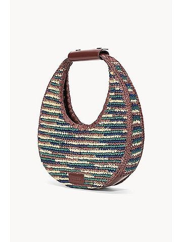 STAUD Women's Moon Raffia Tote Bag (view 2)