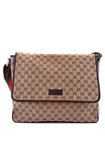 Gucci Web Strap Flap Messenger GG Canvas Medium (view 1)