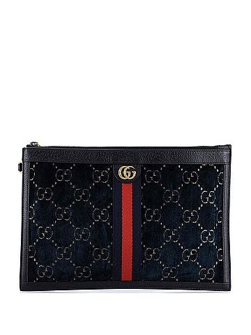 Gucci Ophidia Zip Pouch GG Velvet Large (view 1)