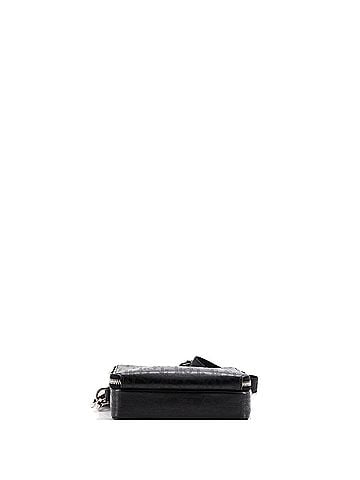 Christian Dior Double Zip Crossbody Pouch Oblique Galaxy Leather (view 2)