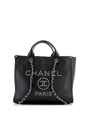 Chanel Deauville Tote Studded Caviar Small (view 1)