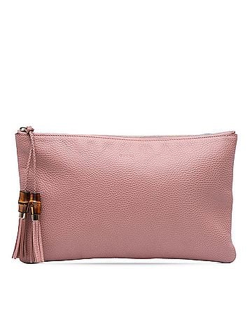 Gucci Calfskin Bamboo Tassel Clutch (view 1)