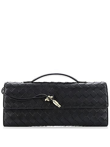Bottega Veneta Andiamo Top Handle Clutch Intrecciato Nappa Long (view 1)